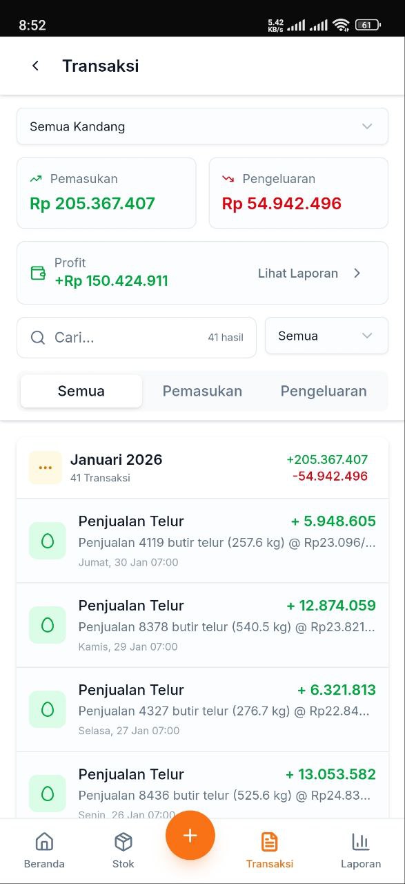 Transaksi AyamKu Light